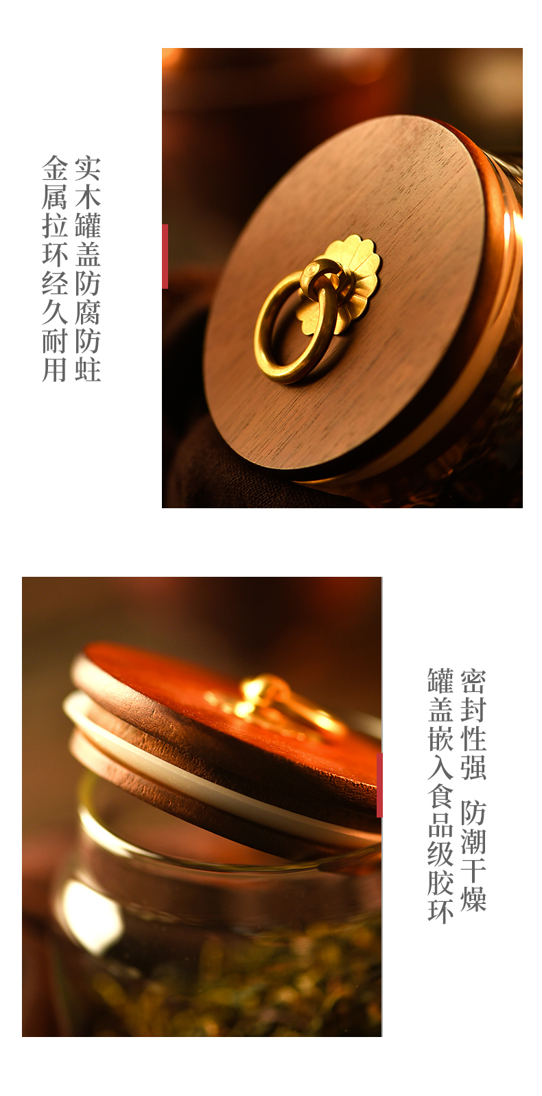 Ceramic seal pot acacia wood cover story glass tea tea accessories pu 'er household moisture storage tanks