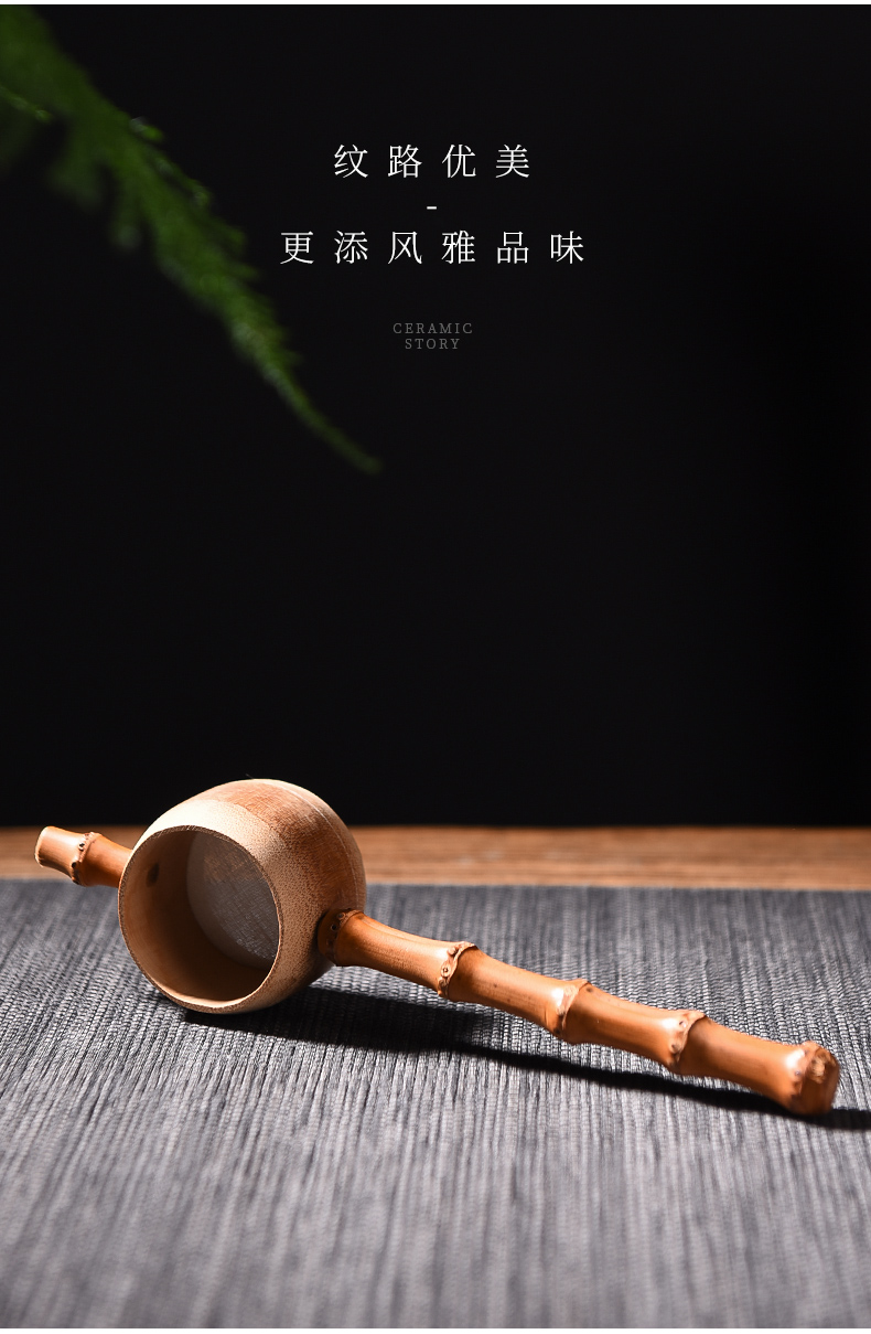 Ceramic stories) creative superfine tea filter an artifact integrated manual tea strainer Japanese bamboo tea net