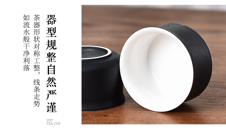 Story of kung fu tea set suit small household set of tea cups ceramic teapot Japanese visitor high - grade office