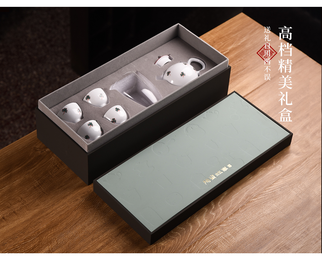 The Story of pottery and porcelain tea sets of household light cup high - grade gift boxes Chinese key-2 luxury office receive a visitor kung fu tea set