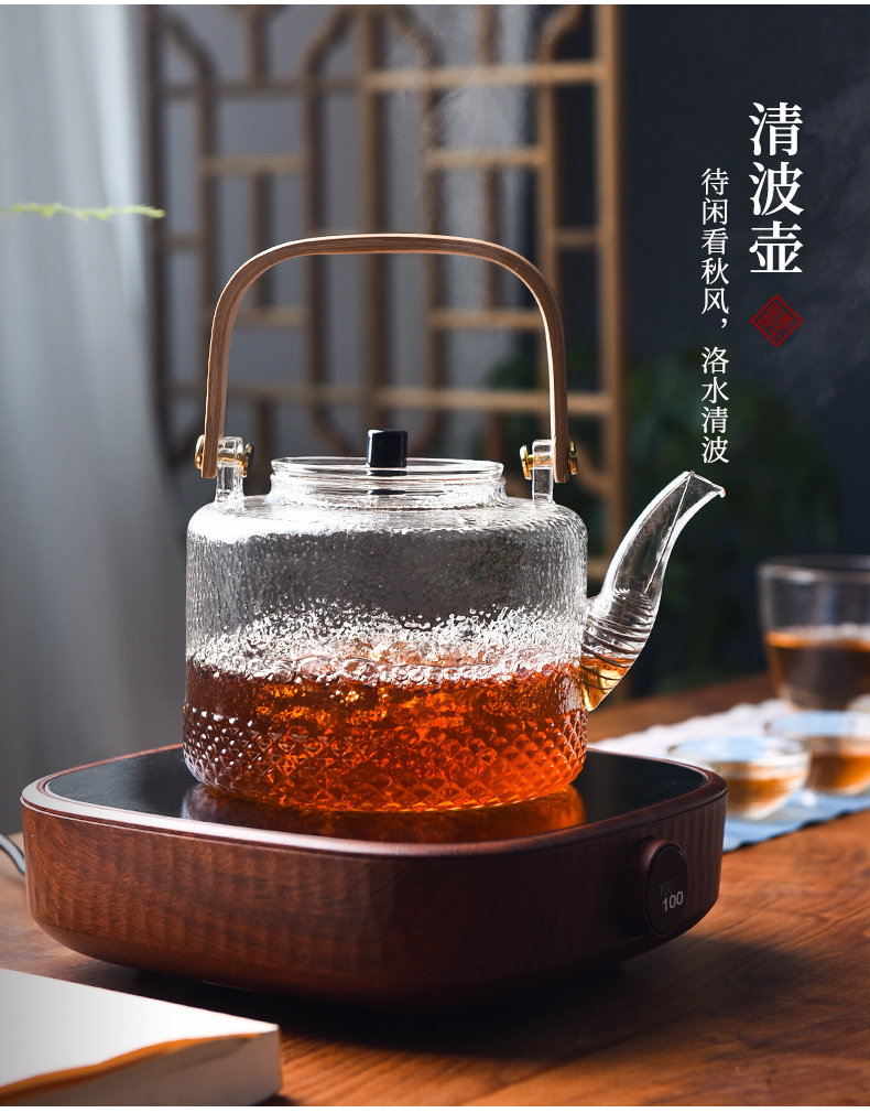 Ceramic cooking pot story single pot of electric TaoLu boiled tea boiled tea stove glass tea set more heat kettle