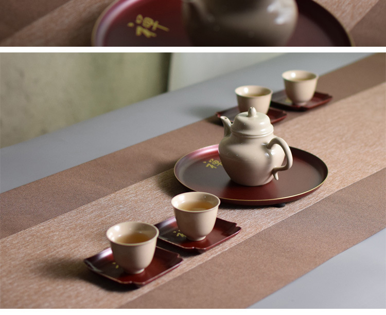 Ceramic story's brass cup pad insulation as antiskid cup Chinese zen kung fu tea accessories with zero