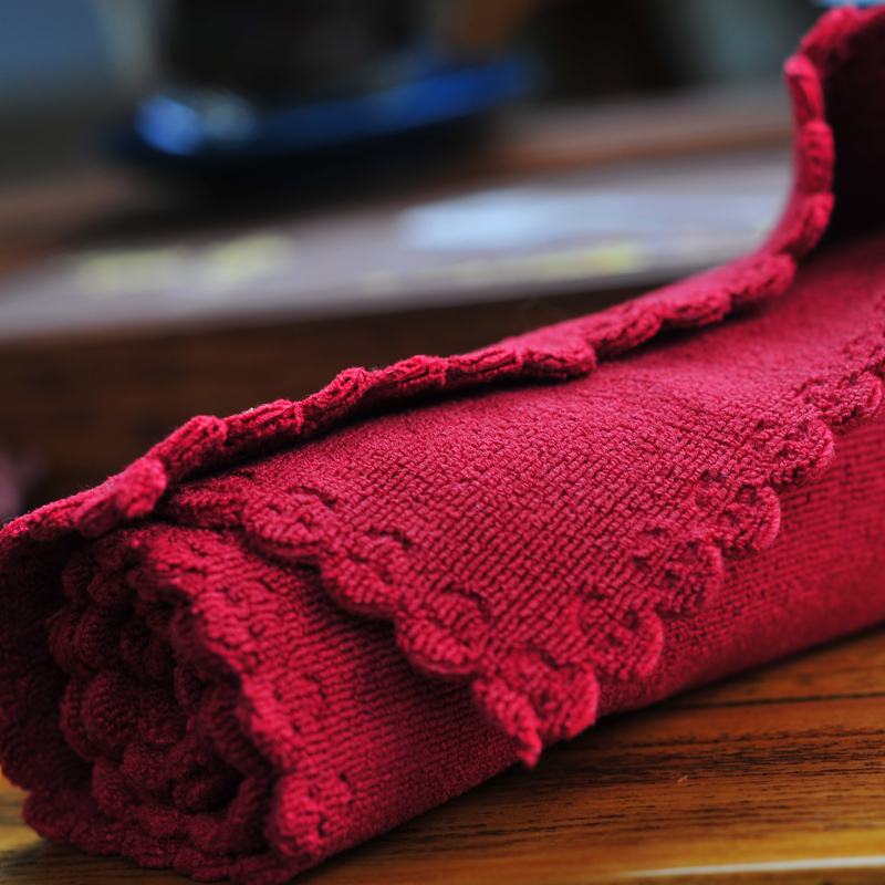 Wufu ceramics story bibulous thicken cotton tea towel cloth zen kunfu tea props high - grade towel cloth accessories