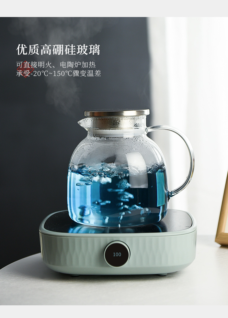 Ceramic story cold bottle glass high - temperature large - capacity cold boiled water kettle cup suit northern wind originality