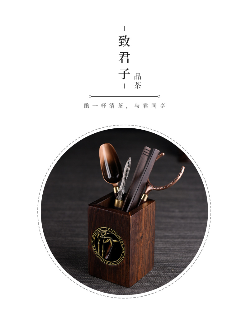 Ceramic story of bamboo tea 6 gentleman 's suit kung fu tea accessories ChaGa tea tea knife tools home