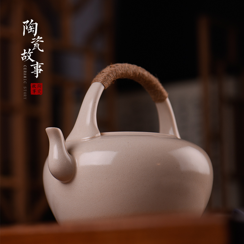 The Story of pottery and porcelain clay POTS large capacity kettle boil tea ware burn boil the kettle boiled tea household girder kung fu tea set