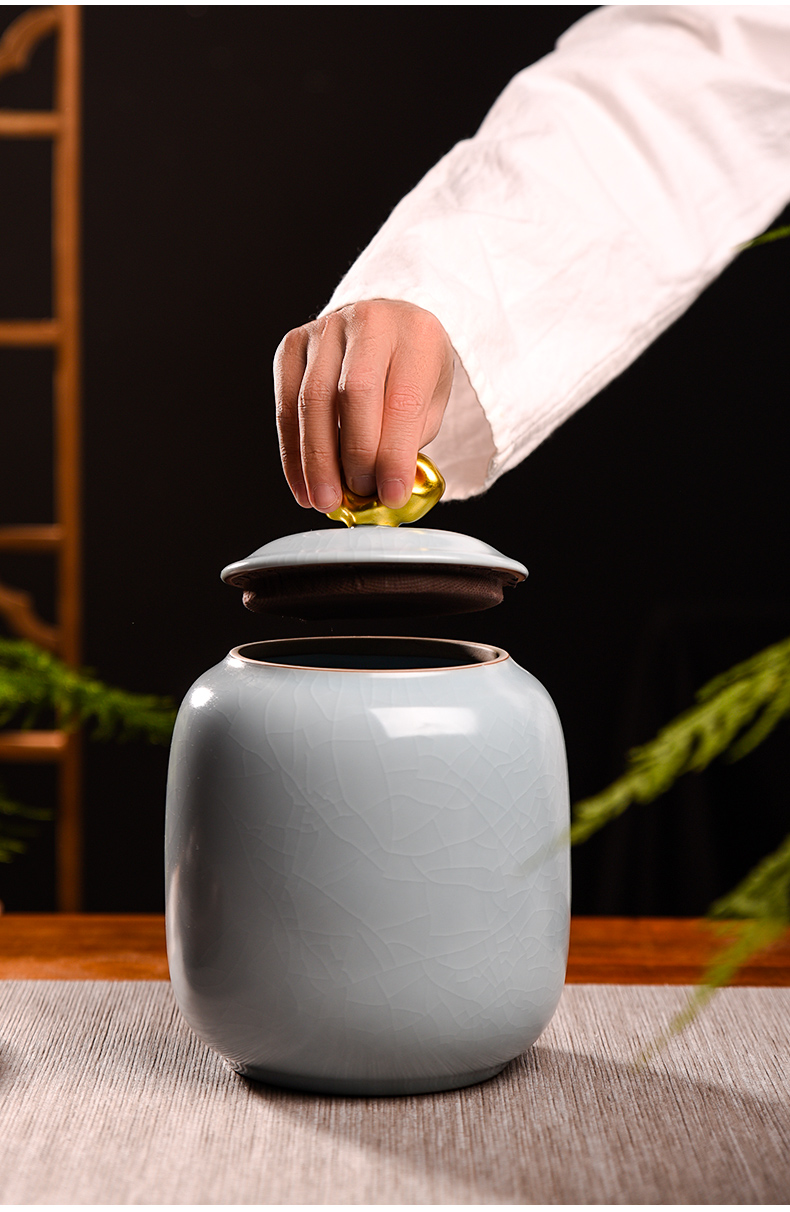 Members of the caddy fixings large ceramic sealed as cans white tea tea storage tanks to wake receives gift boxes