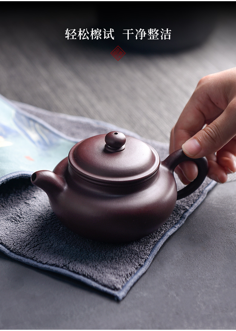 Ceramic story deerskin flocking thickening high - grade suction a pot of tea towel cloth zen tea table mat mat kung fu tea accessories