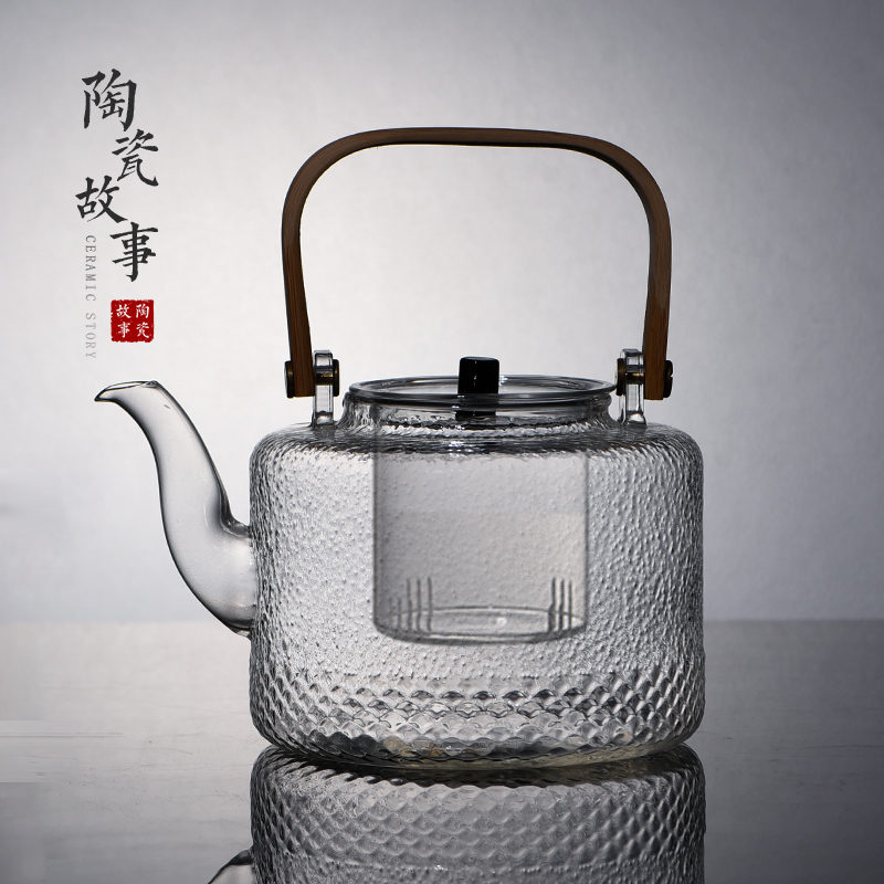 Ceramic story cooking pot glass kettle domestic high temperature resistant electric TaoLu boiled tea, kungfu tea set