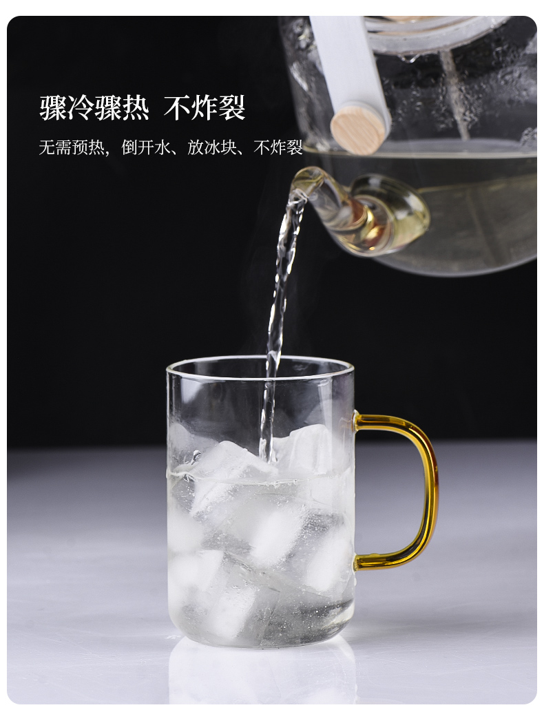 Ceramic story glass cup with the heat - resisting transparent cup children home ultimately responds six cups put beverage holder only suits for