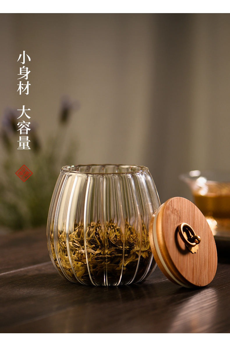 Ceramic story glass tea pot seal moisture household fittings of puer tea pot of tea tea storage tanks