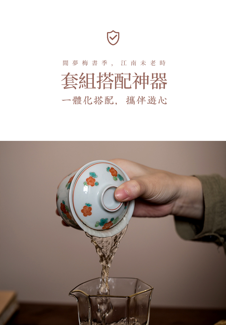 High - end checking hand - made ceramic story town tureen three tureen single jingdezhen pure hand - made tureen