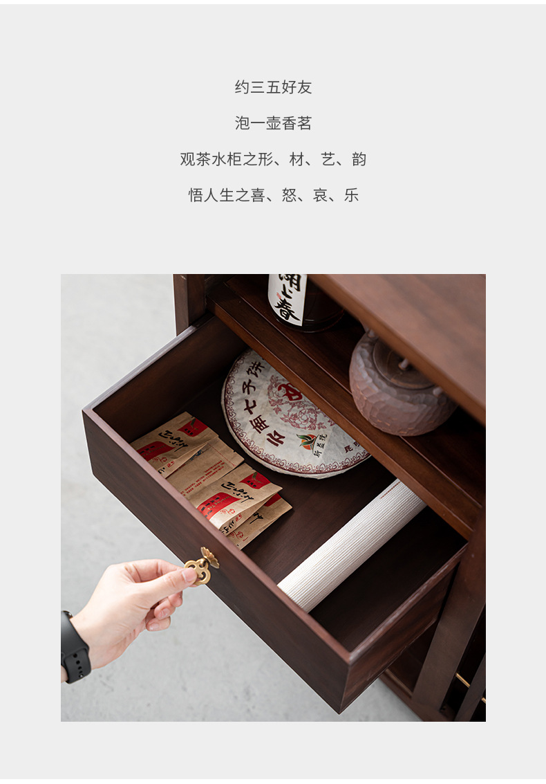 Story of pottery and porcelain tea set to receive ark, walnut real wood, show dust tea kettle of new Chinese style tea sets tea car sitting room