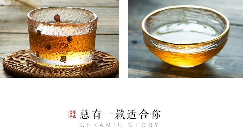 The Story of pottery and porcelain teacup personal special masters cup single small glass cup kung fu tea set Japanese sample tea cup glass cup