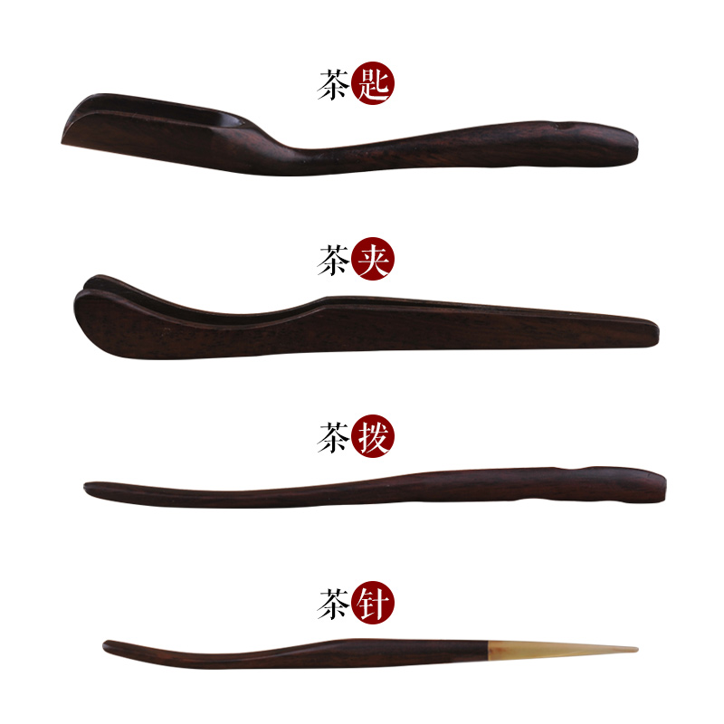 Ceramic story ebony wood make tea tea six gentleman 's kit 6 gentleman of household utensils accessories