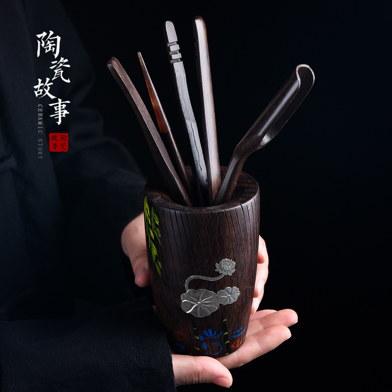 Ceramic tea story 6 gentleman kung fu tea sets accessories ChaGa tea spoon, knife 6 gentleman tea tool