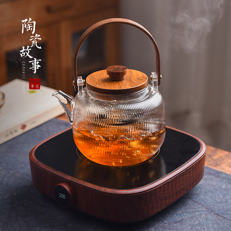 Ceramic Story Cooking Tea kettle Electric pot Tea cooking tea furnace glass tea toilet thickness heat-resistant kettle