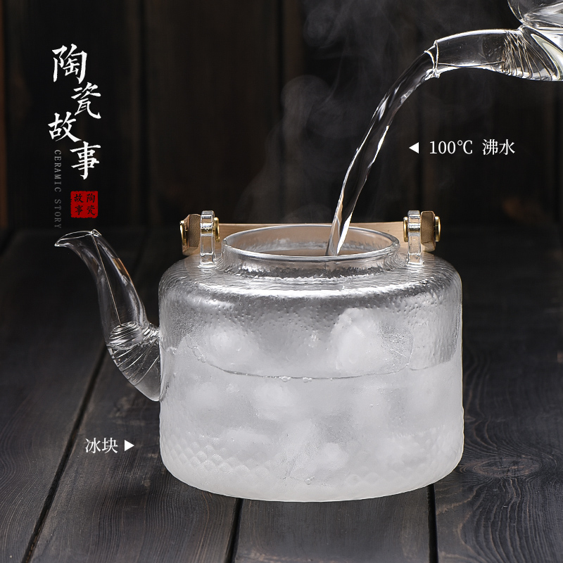 Ceramic story cooking pot glass kettle domestic high temperature resistant electric TaoLu boiled tea, kungfu tea set