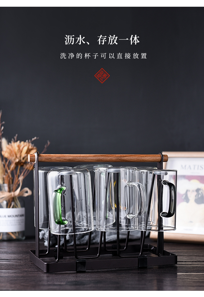 Ceramic story glass cup with the heat - resisting transparent cup children home ultimately responds six cups put beverage holder only suits for