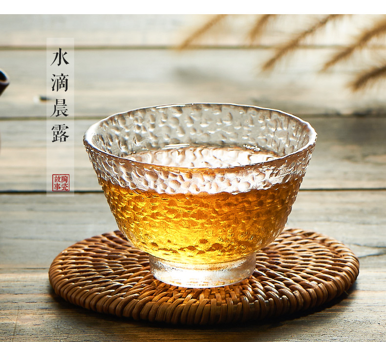 The Story of pottery and porcelain teacup personal special masters cup single small glass cup kung fu tea set Japanese sample tea cup glass cup