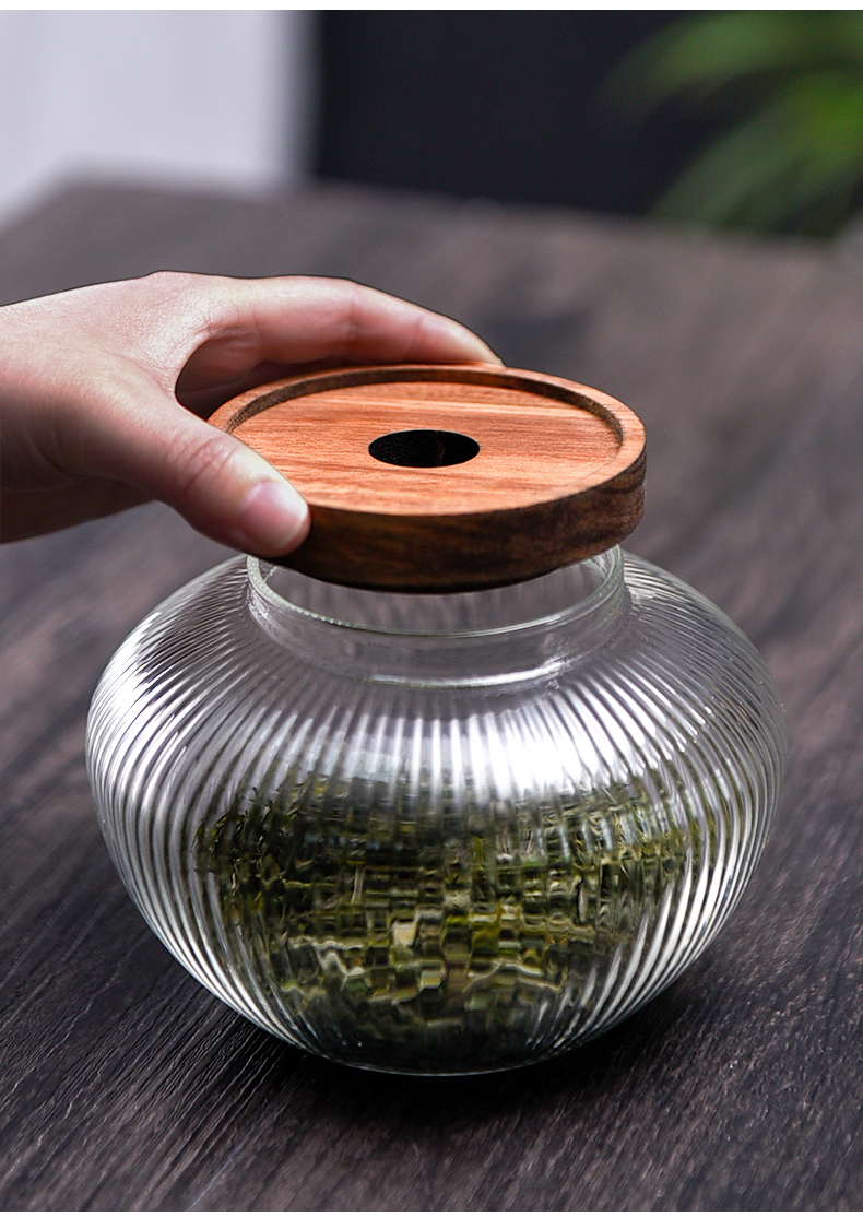 Ceramic story fireflies glass tea seal moisture storage jar jar of portable travel home tea storage tanks