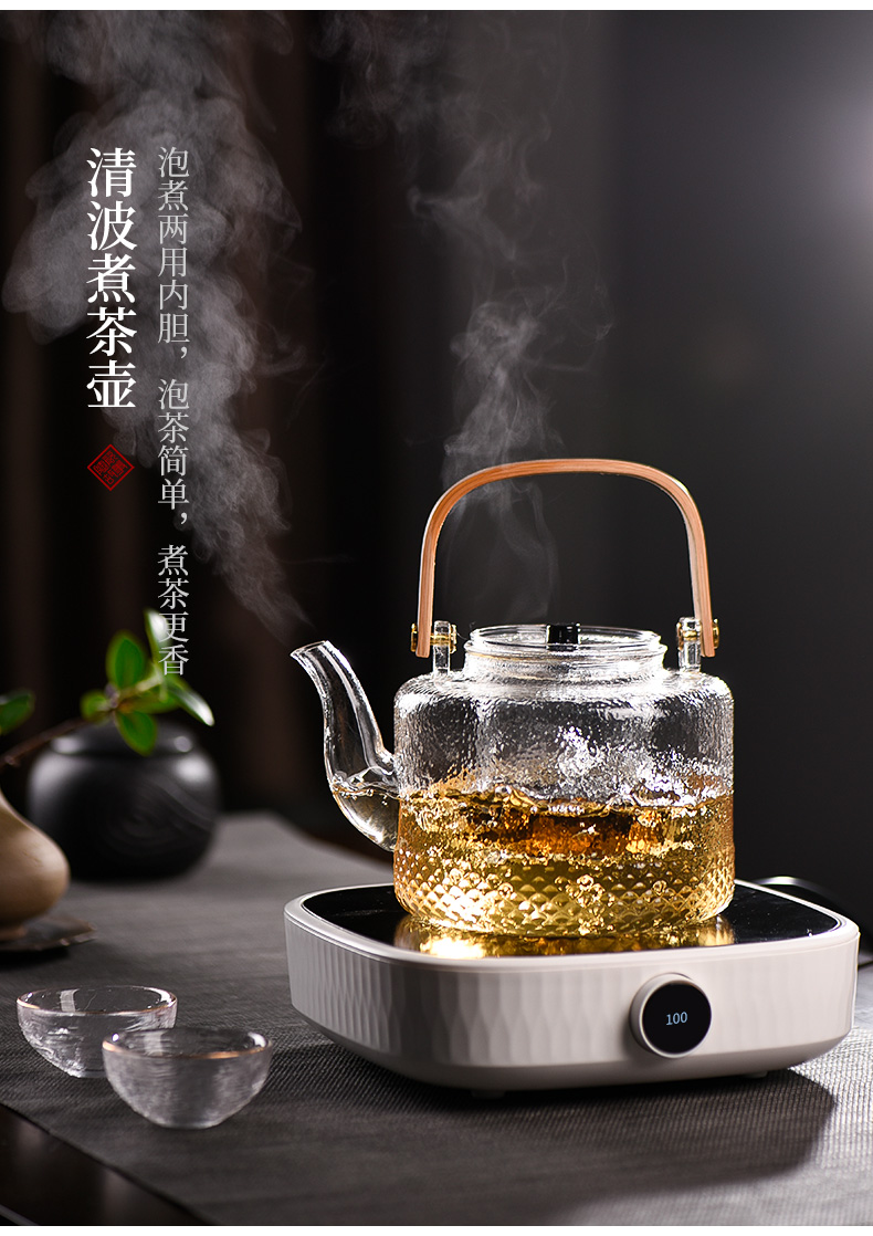 Ceramic story cooking pot glass kettle domestic high temperature resistant electric TaoLu boiled tea, kungfu tea set