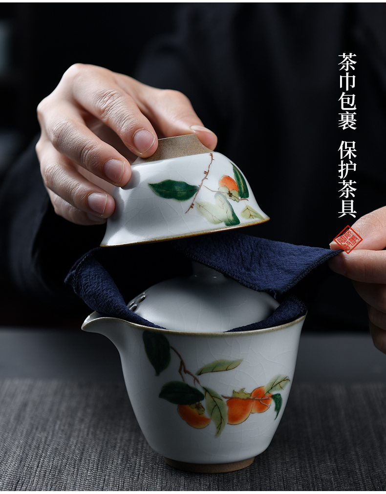 Ceramic story is suing travel tea set suit portable kung fu to crack a cup of tea a pot of two cups of the receive package