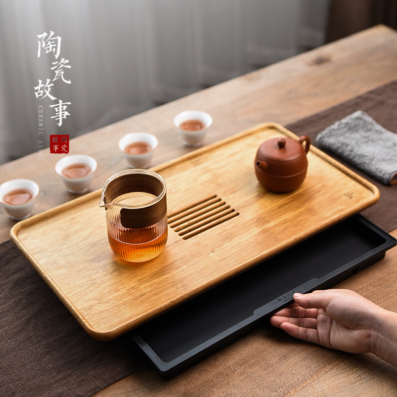 Story of pottery and porcelain plate of household small dry tea tea tea tray was drop sea kung fu tea saucer plate type