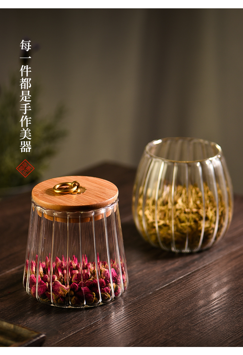 Ceramic story glass tea pot seal moisture household fittings of puer tea pot of tea tea storage tanks