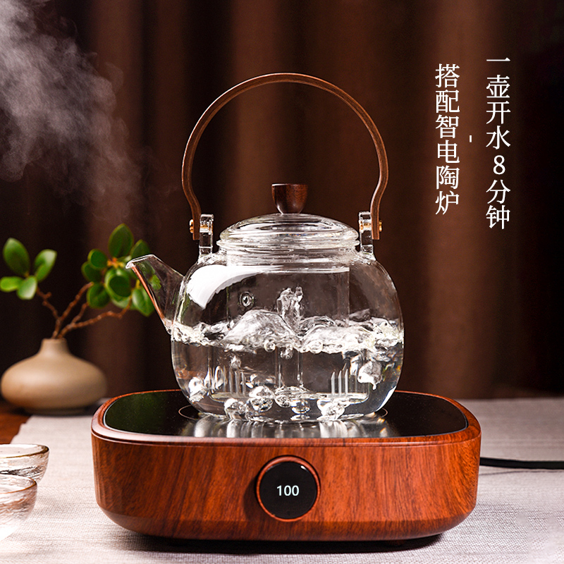 Ceramic story cooking pot and thicken high temperature resistant glass kettle household teapot electric TaoLu boiled tea set