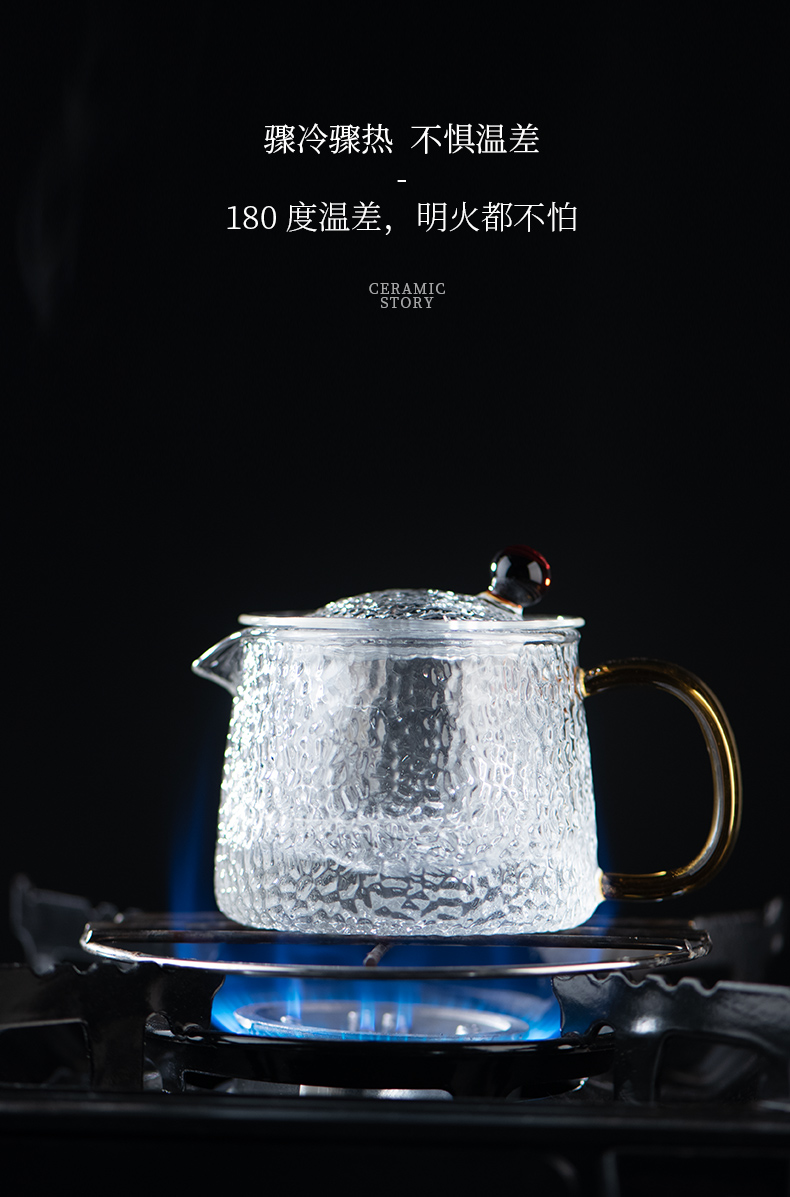 Ceramic story glass tea set household contracted sitting room teapot teacup tea tray office small sets of kung fu