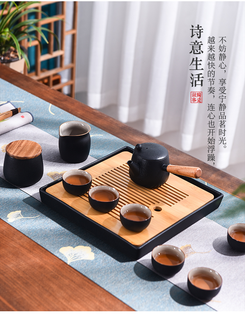 The Story of pottery and porcelain tea set suit small home sitting room tea tray teapot tea tea light key-2 luxury box kung fu tea set