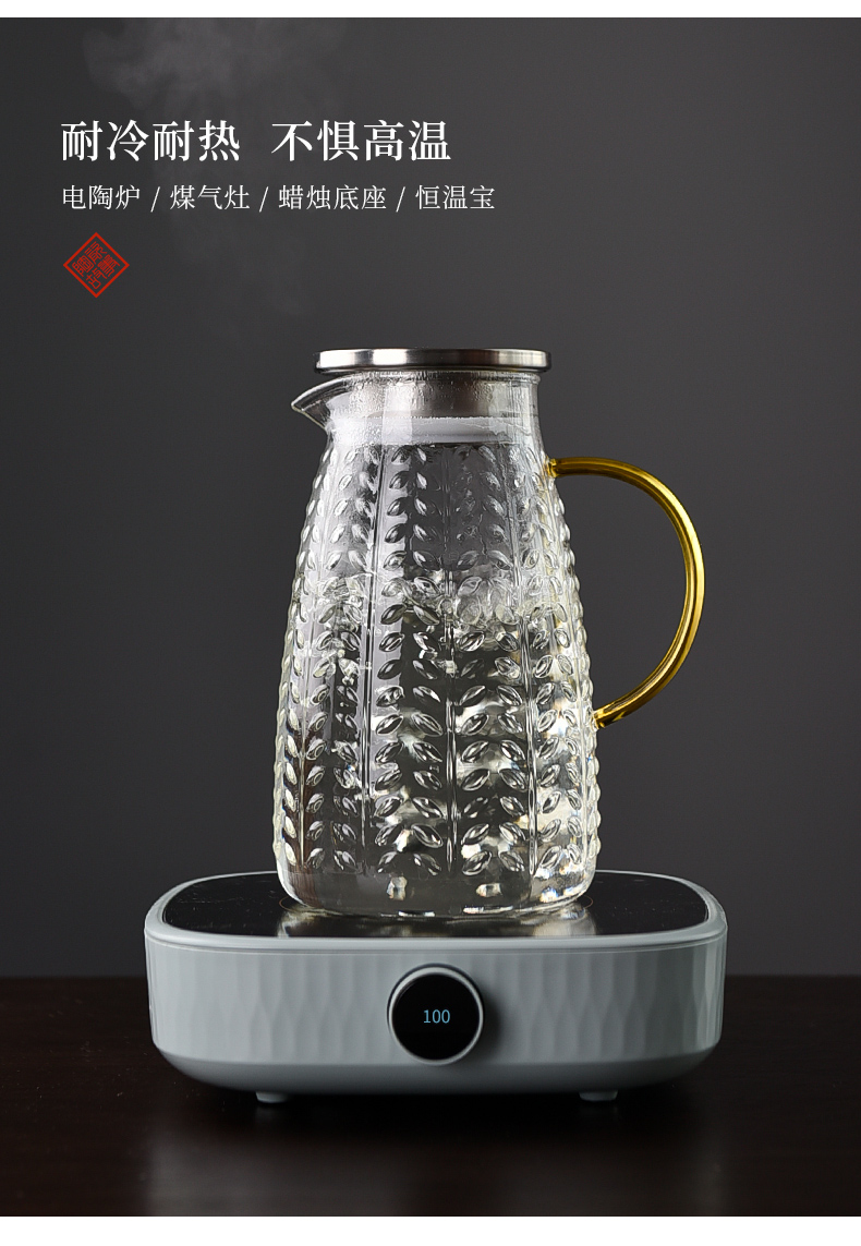 Ceramic story cold bottle home refractory glass kettle cup of the big capacity of the ice cold water kettle suits for