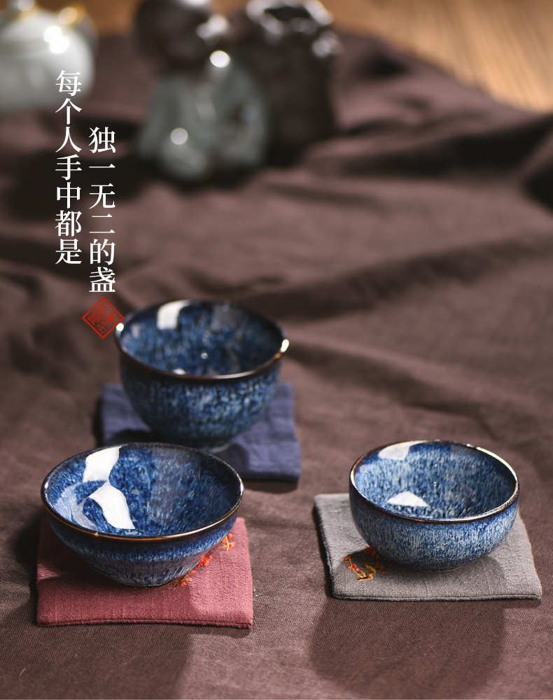 Build one single ceramic tea cups lamp that kung fu tea set variable TuHao lamp cup sample tea cup cup bowl master CPU