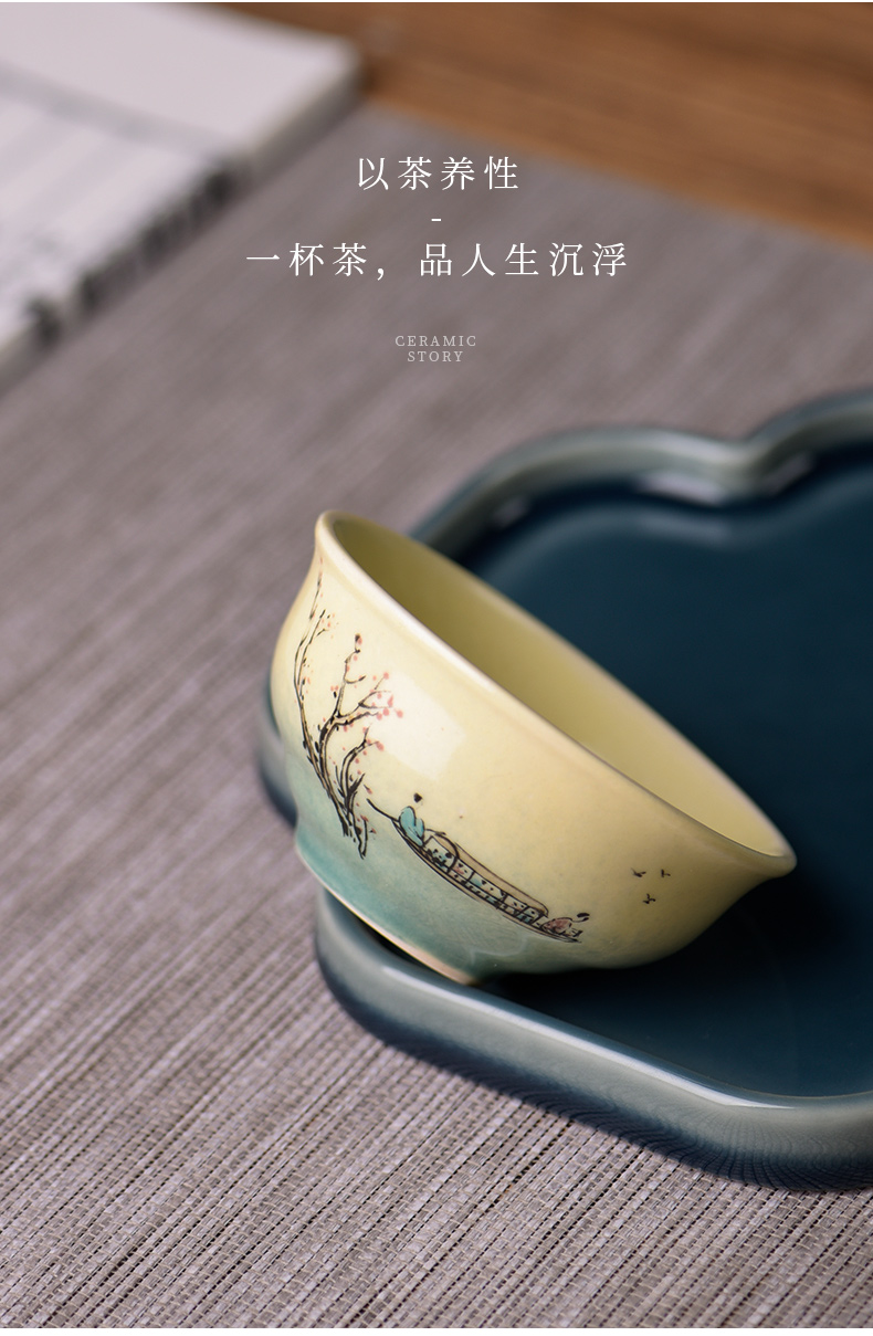 The Story of pottery and porcelain cups for jingdezhen ceramic masters cup Japanese kung fu tea tea set small sample tea cup