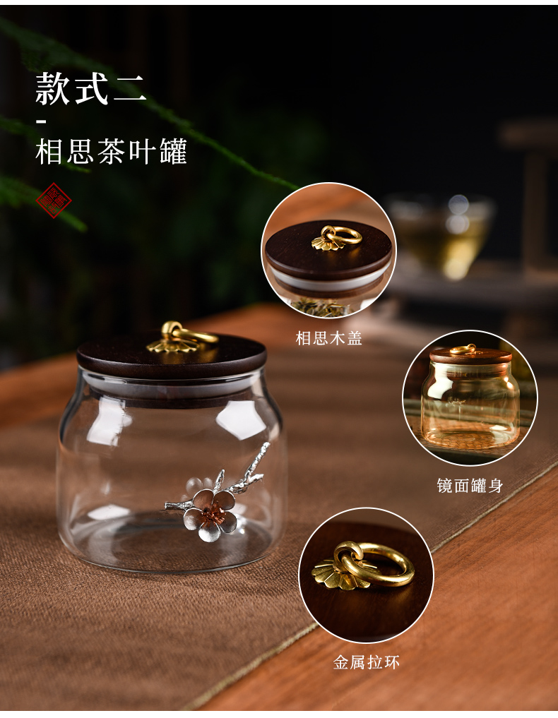 Ceramic story home store as cans pu - erh tea caddy fixings glass with Japanese seal small decals POTS