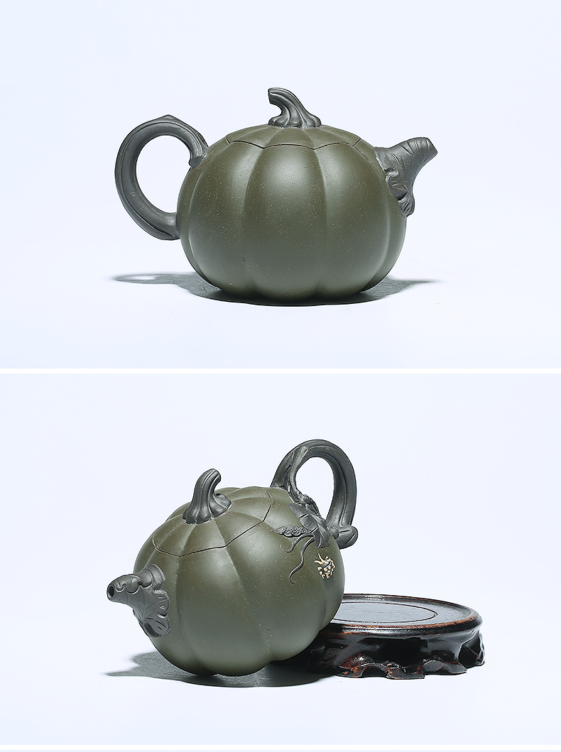 Yixing are it by the manual undressed ore chlorite pumpkin teapot kung fu tea set home outfit