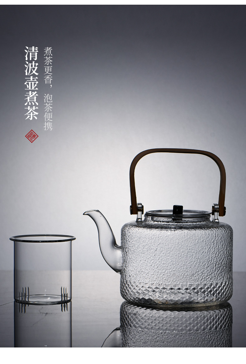 Ceramic story cooking pot glass kettle domestic high temperature resistant electric TaoLu boiled tea, kungfu tea set