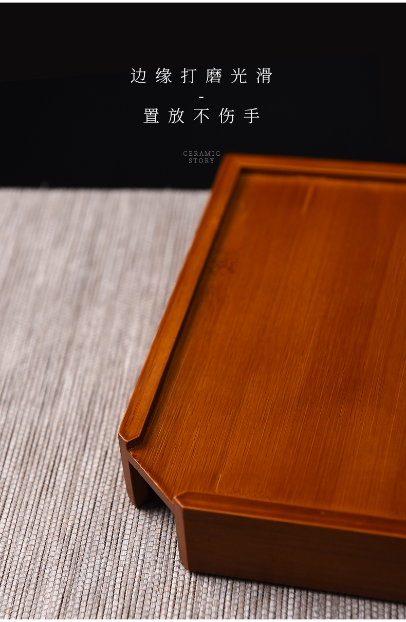 Story of pottery and porcelain tea tray was pu - erh tea points light key-2 luxury contracted kung fu tea tray was modern home sitting room quality bamboo saucer dish