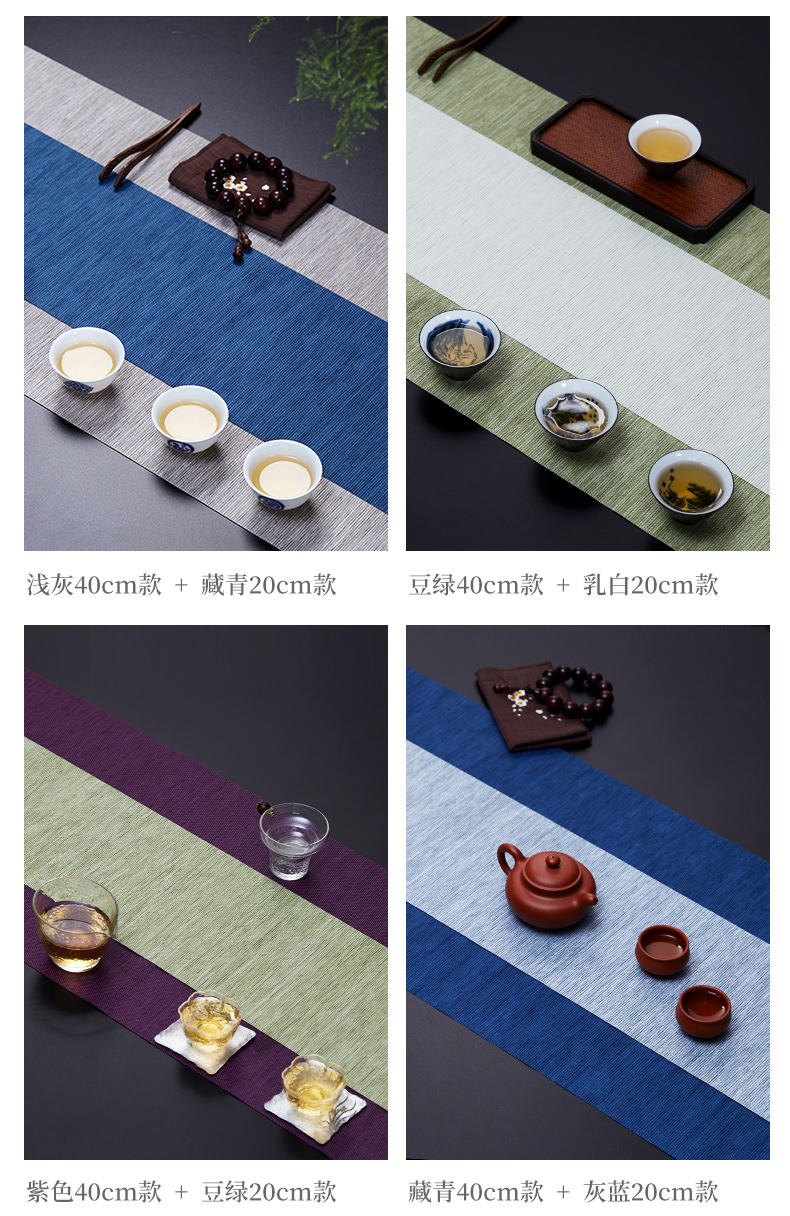 Ceramic story cloth art waterproof dry tea zen tea bamboo mat cotton and linen cloth table flag Chinese tea table cloth pad