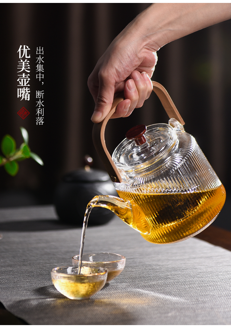 Ceramic story cooking pot glass kettle high - temperature household teapot single pot of tea set electric TaoLu boil tea