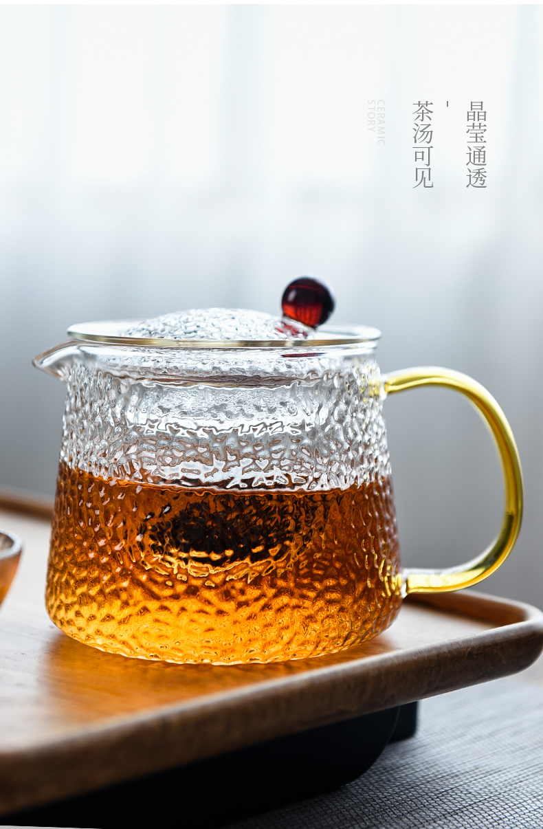 Ceramic story glass tea set household contracted sitting room teapot teacup tea tray office small sets of kung fu