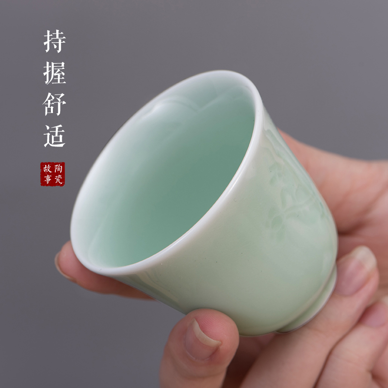 The Sample tea cup of jingdezhen ceramic glaze porcelain personal cup at upstream single CPU kung fu tea master small tea cups