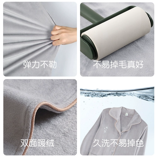 Осенняя тонкая пижама для влюбленных подходит для мужчин и женщин, коралловый бархатный утепленный лонгслив, зимний комплект