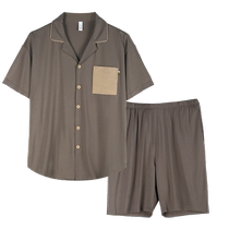 Xuanliang pajamas mens summer thin modal cotton short-sleeved shorts 2024 new plus size home wear set