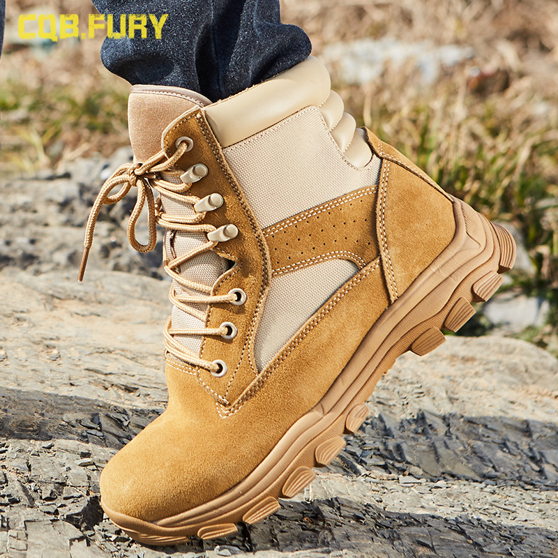 Spring Outdoor Combat Boots Men's Ultra Light Breathable Boots Special Forces Boots Tactical Boots Desert Mountaineering Boots Marine Boots