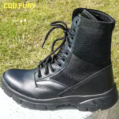 Summer breathable mesh ultra-light combat boots Men's high boots Special forces military boots Tactical marine combat training hiking boots