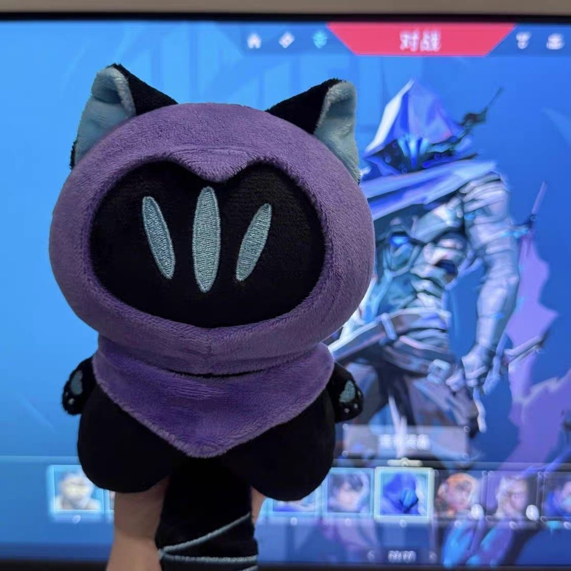 新作ヴァロラント シャドウキャットぬいぐるみ - かわいいゲームグッズ - プレゼントに最適