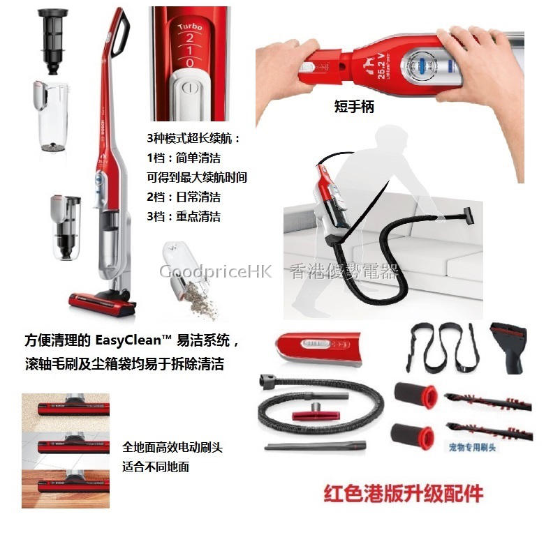 Máy hút bụi cầm tay không dây Bosch BCH6ZOOO BCH65PETCN BCH6L2560 - Máy hút bụi may lau nha thong minh