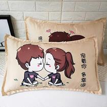 Pillow headgear couple for a couple of creative boys and girls Single pillow plus pillowcase a cute cartoon juku shop